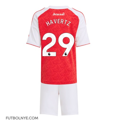 Camiseta Arsenal Kai Havertz #29 Primera Equipación para niños 2025-26 manga corta (+ pantalones cortos)